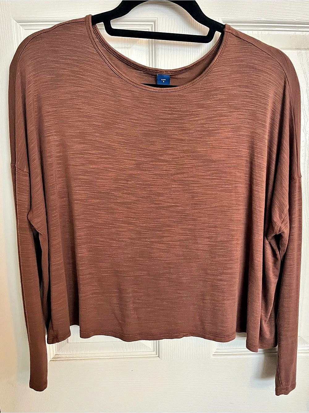 Old Navy Luxe Long-Sleeve T-Shirt Brown Small